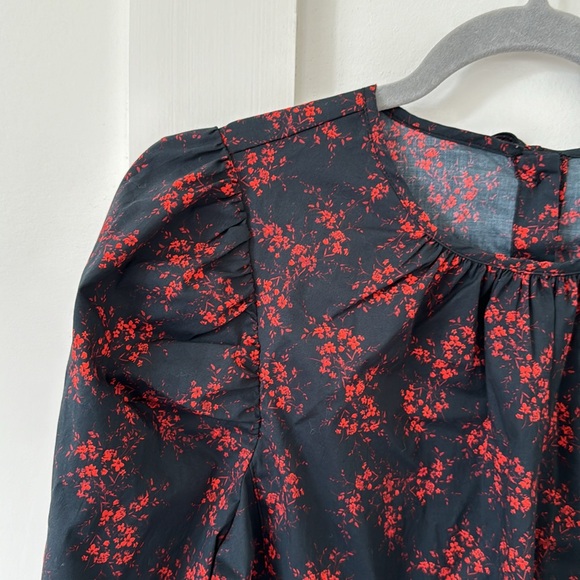 NWT Thakoon Collective Floral Puff Sleeve Top Size M - Picture 9 of 12